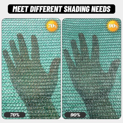 Cool Area 90% Sun Shade Cloth Mesh Tarp with Grommets for Plant Cover 3x6ft Patio Canopy Garden Pergola Greenhouse Car Barn Kennel Dark Green