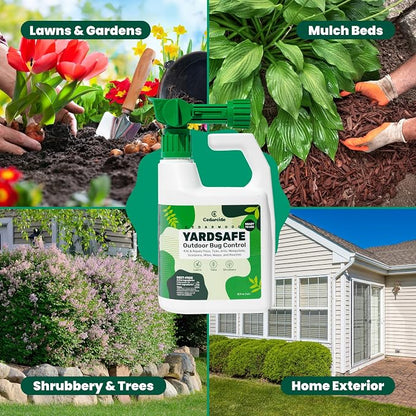 Outdoor YardSafe | Kills & Repels Mosquitoes, Ticks, Fleas, Mites & More with Natural Essential Oils | Family & Pet-Safe | Eco-Friendly | 4 Quarts (128 Oz.)