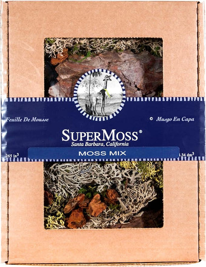 SuperMoss (23210) Moss Mix – Premium Decorative Moss for Crafts, Terrariums, Wedding & Table Décor, 200 cu in, Dried Mix