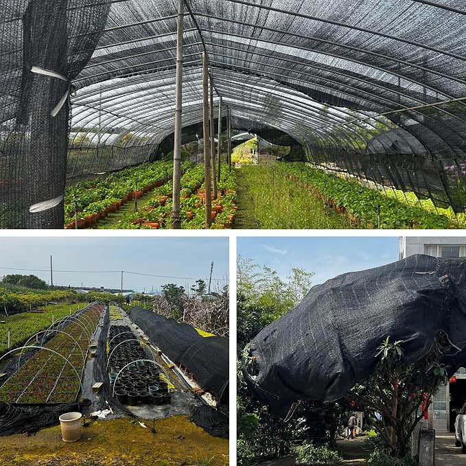 Shade Cloth, 20FT X 30FT 50% Black Outdoor Woven Sun Shade with Grommets, Durable Breathable Netting Shading Antifreezing for Patio, Garden, DIY Home, Plants Cover, Greenhouse, Dog Kennel