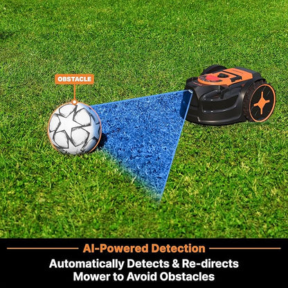LawnMaster OcuMow 400 Series Robot Lawn Mower with Optical Navigation & Systematic Cutting – VBRM601YCM AD