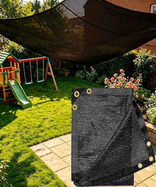 70% Black Sun Shade Cloth 10FT x 16FT, Outdoor Shade Netting with Grommets | UV Sunblock Fabric for Garden, Plants Cover, Greenhouse, Pergola, Patio, Porch & Chicken Coop,Tomatoes