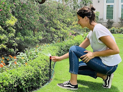 Eden 98063 Multi-Adjustable Flex Design Above Ground Irrigation Garden Sprinkler System,Sprinkler & Hose,DIY Plant Watering Set,(Pack of 4)