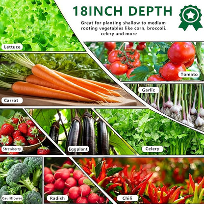 DIIYIV 12x2x1.5FT Galvanized Raised Garden Bed,Vegetable Boxes-Rectangle Metal Flower Box,Large Planter Raised Beds Outdoor Garden for Planting,Fruit,Herb-Black