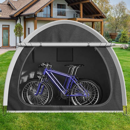 Bike Storage Shed Tent, Oversized Storage Tent for 3-4 Bikes, Portable Foldable Garage/Garden Storage Tents, Waterproof Anti-uv Outdoor Bicycle Cover