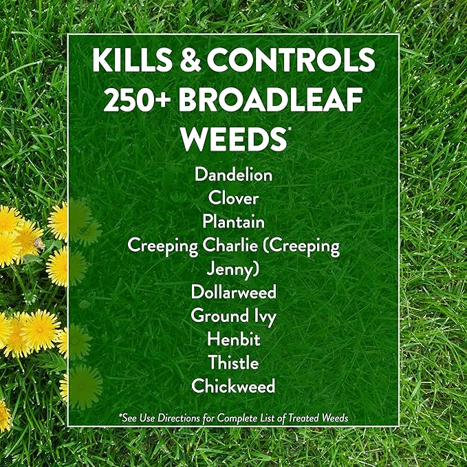 GreenView Weed and Feed 13 lb. Bag, Covers 5,000 sq. ft. | Kills 250 Plus Weeds - 27-0-4 NPK formula - Provides 8 weeks of feeding