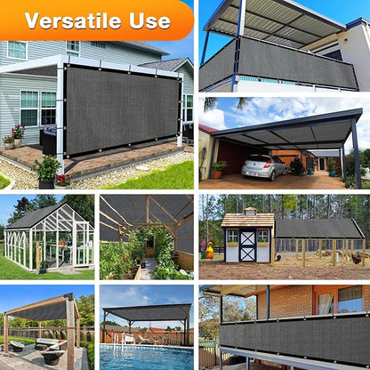 Artpuch Outdoor Pergola Shade Cover 4x7 FT Sun Shade Cloth with Grommets Dark Grey 90% UV Protection Canopy Patio Privacy Screen (Customized Available)