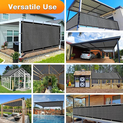 Artpuch Outdoor Pergola Shade Cover 4x15 FT Sun Shade Cloth with Grommets Dark Grey 90% UV Protection Canopy Patio Privacy Screen (Customized Available)