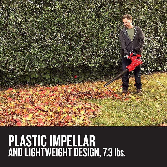 CRAFTSMAN Leaf Blower, Leaf Vacuum and Mulcher, 3-in-1 Backpack Blower, Up to 230 MPH, 12 Amp, Corded Electric (CMEBL700)