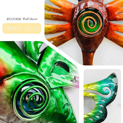 Hummingbird Butterfly Dragonfly Metal Wall Art, Hanging Wall decor Indoor | BVLFOOK; Ornament for Indoor Outdoor; 3 pack 9 inch; Living Room décor; Bedroom; Garden; Porch; Patio; Balcony