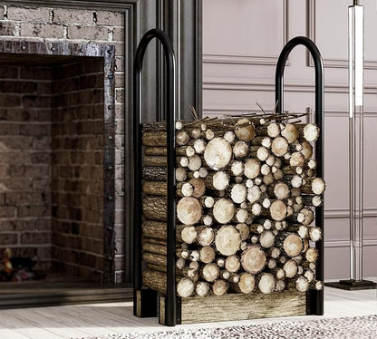 Fire Beauty Firewood Rack Log Holder,Log Storage Holder,Storage Rack,Firewood Stacker for Fireplace Indoor Outdoor(Adjustable)