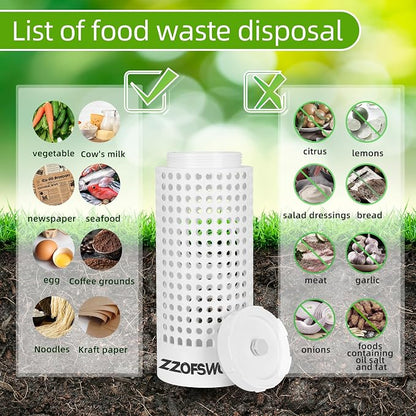 Inground Worm Farm Compost Bin Kit Recycling Kitchen Food Waste to Raised Garden Beds Outdoor with Holes&Lids in Bed&Home