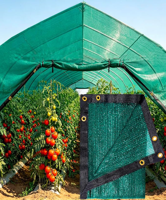 40% Green Shade Cloth 12ft x 14ft Sun Shade Netting with Grommets | UV Protected Waterproof Garden Plant Cover for Patio, Pergola, Greenhouse, Chicken Coop, Dog Kennel, Car Barn