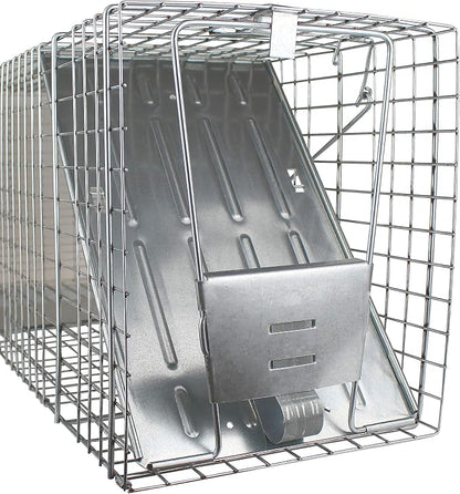 Havahart Large 1-Door Live Animal Trap for Raccoons, Cats, Bobcats, Beavers | Heavy Duty Humane Catch and Release Cage Trap for Outdoor Pest Control, 1079SR