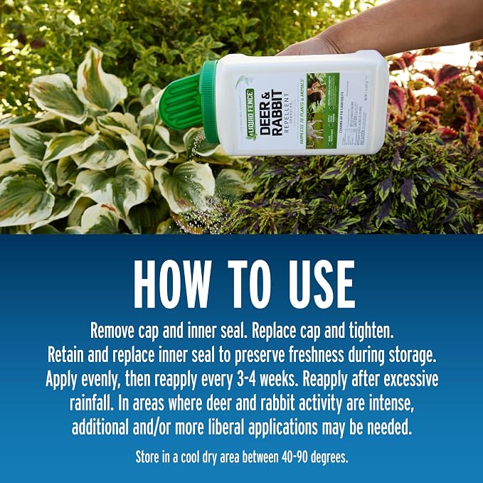 Liquid Fence Deer And Rabbit Repellent Granular 5 Pounds, Harmless To Plants And Animals(Pack of 4)