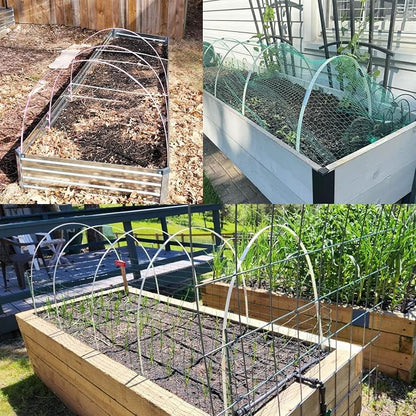 Garden Hoops 36pcs (M Size), Sunwuk Greenhouse Hoops for 2.5-5.5ft Wide Raised Bed, 6 Sets of 8.5ft Long Super Bendable Fiberglass Support Hoops Frame, Mini Greenhouse Strip for Row Cover