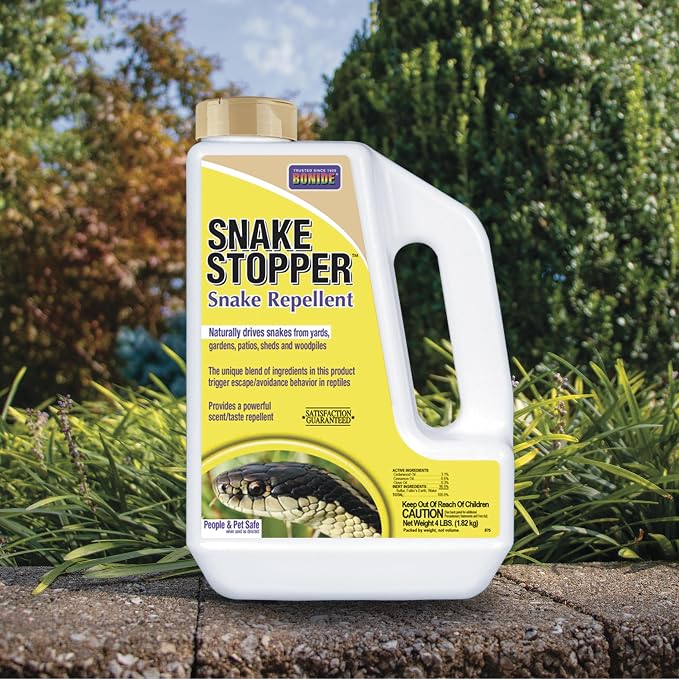 Bonide Snake Stopper Snake Repellent, 4 lb. Ready-to-Use Granules for Outdoor Pest Control, People & Pet Safe