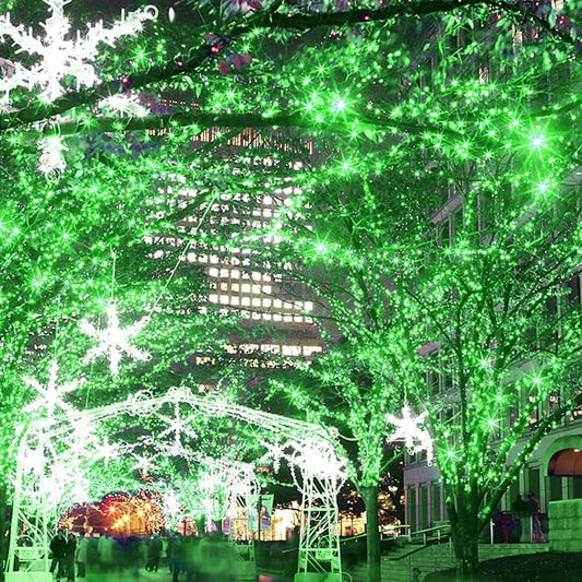 HOME LIGHTING 200 LED 66FT Christmas String Lights, St Patricks Day Fairy Lights with 8 Lighting Modes, String Mini Light Plug in for Indoor Outdoor Tree Garden Wedding Party Decoration, Green