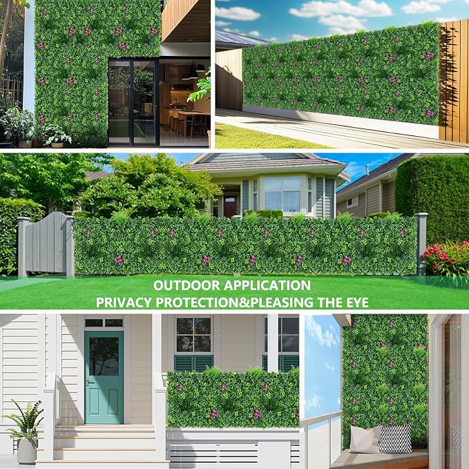 Grooy Boxwood Roll Panels, Grass Wall 60"x160"(67 SQFT), Grass Backdrop, Privacy Screen, Sun Protected Green Wall Decor for Outdoor, Indoor, Garden, Backyard and Décor