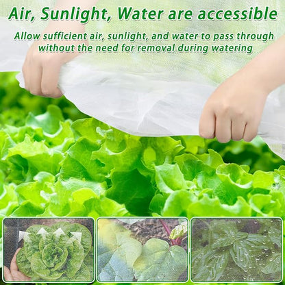 2 Pack Garden Netting for Raised Beds, 6x3 FT Mesh Plant Covers with Drawstring for Garden Protection, Raised Bed Bird Netting Pest Barrier Screen for Protecting Vegetables Fruits Flowers Crops