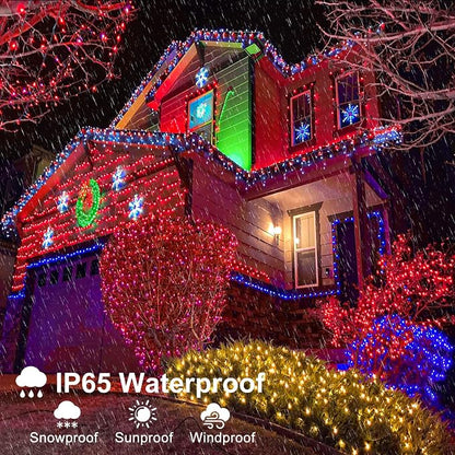 2 Pack Christmas Lights Outdoor, Total 200FT 600LED Christmas Tree Lights Waterproof with 8 Modes, Plug in Connectable String Lights for Outside Indoor Patio Yard Garden Party Decorations, Red