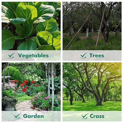 Customized Water Saving Drip Irrigation System - 1/2 Inch x 75ft Soaker Hose with 50ft PVC Garden Hose, Quick Connect Irrigation Watering Hose Kits with Reinforced Fittings for Yard & Vegetable Patch