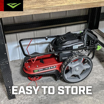 Earthquake Walk Behind String Mower With 160cc Viper 4-Cycle Engine, 22” Cutting Diameter, 14” Never-Go-Flat Wheels, Easy Assembly, Adjustable Handlebar, 40314
