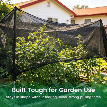 Shade Cloth, 14FT X 20FT 50% Black Outdoor Woven Sun Shade with Grommets, Durable Breathable Netting Shading Antifreezing for Patio, Garden, DIY Home, Plants Cover, Greenhouse, Dog Kennel