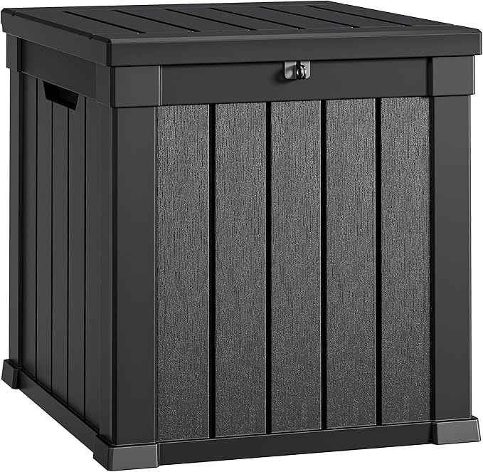 YITAHOME Deck Box | 51 Gallon Weatherproof Outdoor Storage Container for Patio Cushions, Pool Supplies, Garden Tools, Lockable Lid and Side
