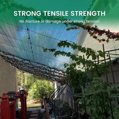 Shade Cloth, 20FT X 30FT 50% Green Outdoor Woven Sun Shade with Grommets, Durable Breathable Netting Shading Antifreezing for Patio, Garden, DIY Home, Plants Cover, Greenhouse, Dog Kennel