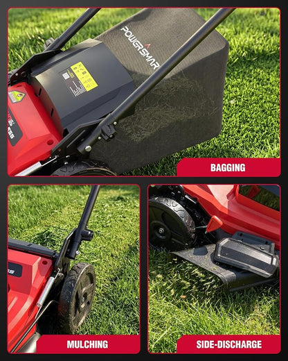 PowerSmart 20" Self-Propelled Cordless Lawn Mower, Brushless Motor, 2 x 40V 4.0Ah Battery & Charger (MB2420SA)