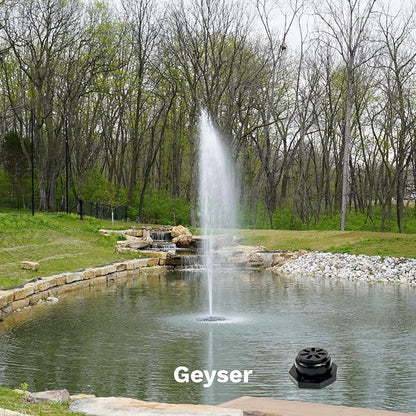 Half Off Ponds 1.75 HP Floating Fountain & Aerator | 14,800 GPH output, 11 spray patterns, 100 ft cord, Energy-efficient design, Large scale aeration