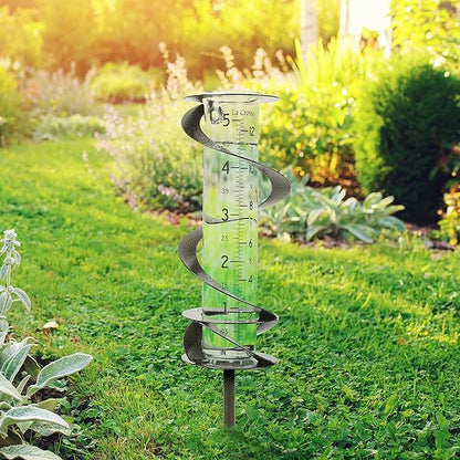 La Crosse 704-56357-INT Helix Spiral Metal Rain Gauge