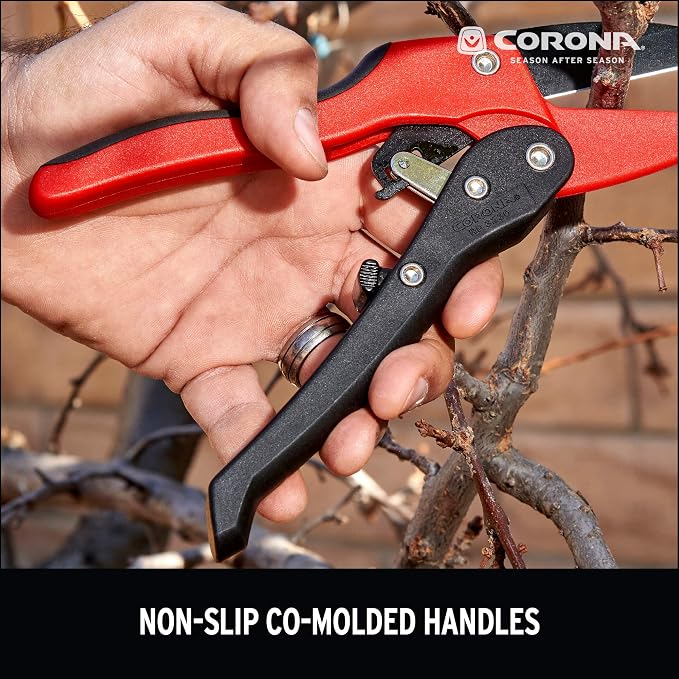 Corona RP 3230 Rachet Hand Pruner - 3/4 inch Cut Capacity Stem and Branch Garden Shears, Red (Pack of 6)