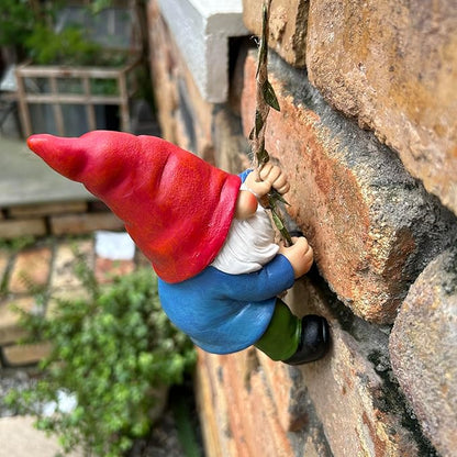 Hanging Gnome Garden Statue Decoration,Climbing Gnomes Statue Figurine Ornament for Indoor Outdoor Home Garden Decor