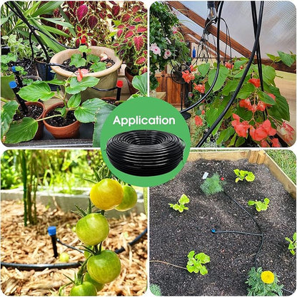 Maotong 100FT 1/4 inch Drip Irrigation Tubing Distribution Hose Tube for Garden Irrigation System