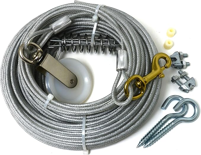 Four Paws Heavy Weight Trolley Exerciser Silver 100 Feet