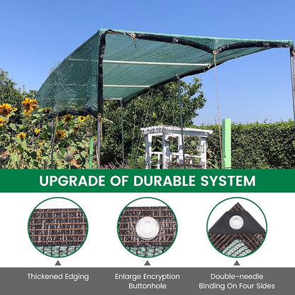 Shade Cloth, 20FT X 30FT 50% Green Outdoor Woven Sun Shade with Grommets, Durable Breathable Netting Shading Antifreezing for Patio, Garden, DIY Home, Plants Cover, Greenhouse, Dog Kennel