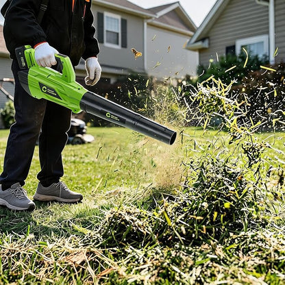 GarveeTech Electric Leaf Blower with Battery and Charger | Cordless Leaf Blower with 700CFM & 250MPH, 20V Handheld Battery Leaf Blowers for Lawn Care, Leaves Cleaning, Dust Blowing