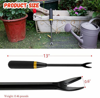 Kemaier Weeding Tool - Heavy Duty Stainless Steel Weed Remover Tool for Precise Root Weed Removal, Efficient Weed Puller Tool for Garden and Lawn Care