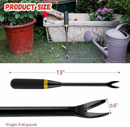 Kemaier Weeding Tool - Heavy Duty Stainless Steel Weed Remover Tool for Precise Root Weed Removal, Efficient Weed Puller Tool for Garden and Lawn Care