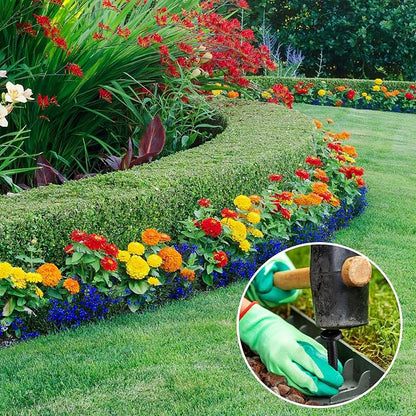Honoson 100 Pack Landscaping Spikes Anchoring Spike Plastic Ground Stake for Lawn, Weed Barriers, Turf, Paver Edging, House Construction