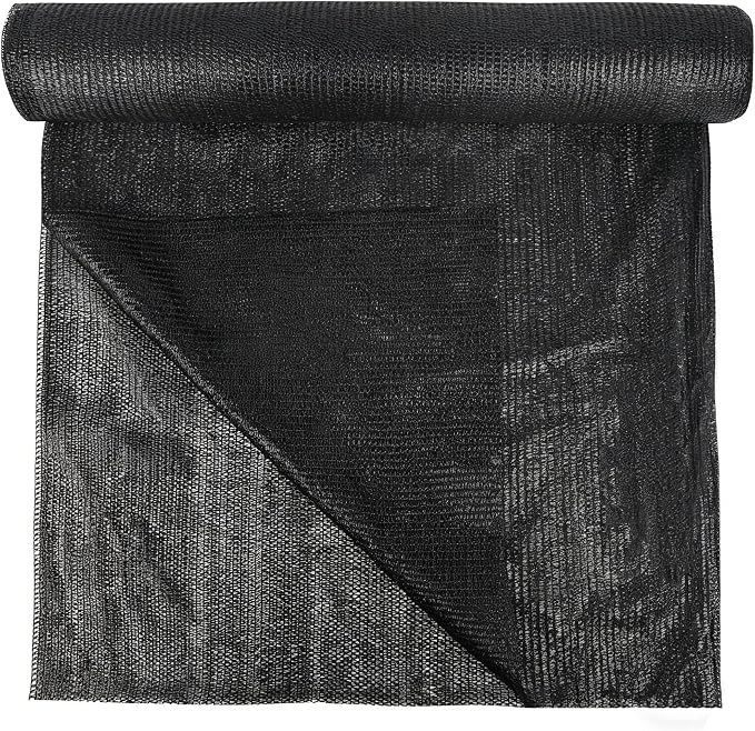 winemana 120x6 FT Outdoor Shade Cloth for Garden & Plants - 70% Large Black Mesh Tarp, UV Resistant Woven Shade Fabric for Greenhouse Farm Row Cover Vegetables Sun Protection Poultry Run