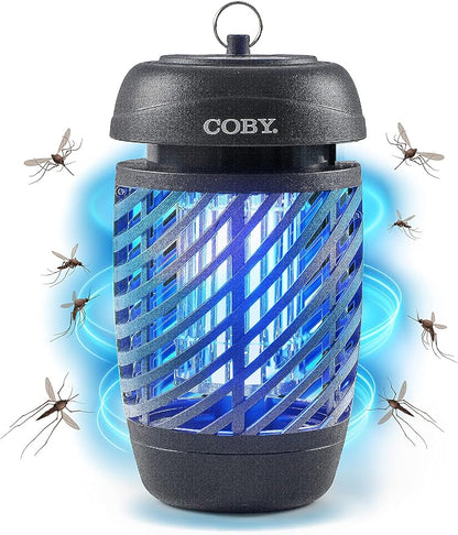 Coby Bug Zapper for Outdoor & Indoor, 10W, Covers 800 Sq. Feet, Non-Toxic, Chemical-Free, Black (CBZ1J6)