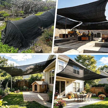 Shade Cloth, 20FT X 30FT 70% Black Outdoor Woven Sun Shade with Grommets, Durable Breathable Netting Shading Antifreezing for Patio, Garden, DIY Home, Plants Cover, Greenhouse, Dog Kennel