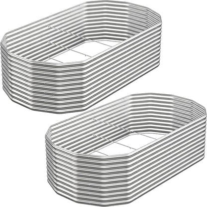 Raised Garden Bed Outdoor Upgrade Oval 2 Pack Tall 8x4FT, Galvanized Metal Garden Beds to Grow More in the Same Space, Raised Beds for Gardening Vegetables & Flowers Reinforced Design