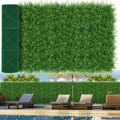 Grooy 60"x140"(58 SQFT) Artificial Hedge Grass Wall Roll Panels, Green Wall Panels, Plant Wall, Greenery Wall Backdrop, UV Protected Privacy Fence Screen for Outdoor Indoor Wedding Décor