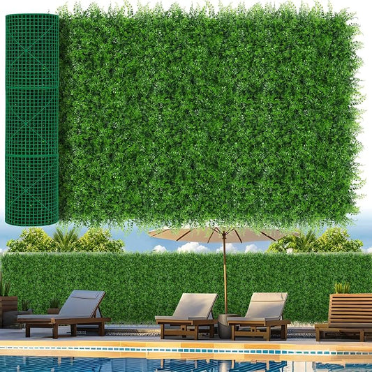 Grooy 60"x120"(50 SQFT) Artificial Hedge Grass Wall Roll Panels, Green Wall Panels, Plant Wall, Greenery Wall Backdrop, UV Protected Privacy Fence Screen for Outdoor Indoor Wedding Décor