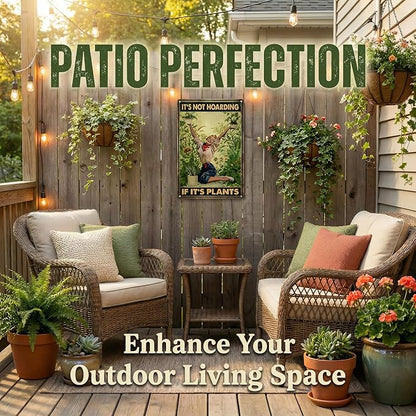 Bestylez Gardening Gifts It‘s Not Hoarding If It's Plants Vintage Garden Signs for Home Garden Greenhouse Living Room Bedroom Yard Backyard Outdoor Decor 8X12 Inch (3066)