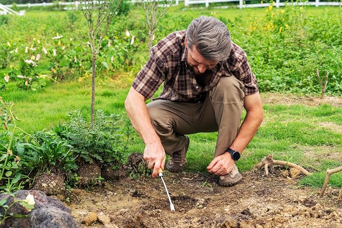 Berry&Bird Dandelion Weeding Tool, Crack Weeder Hand Weeder Puller Tool | V-Shaped Weed Fork for Planting & Weeding, Weed Puller Tool with Wood Handle, Stainless Steel Garden Tool for Patio Lawn Yard